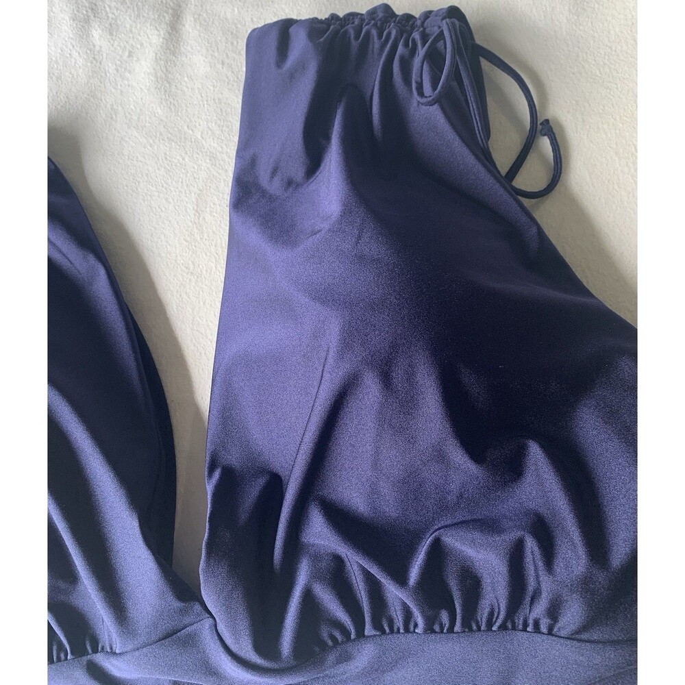 TIME AND TRU Navy Blue Ruched Plus BIKINI SWIM TOP Womens Sz 3X Brand New - Picture 11 of 12